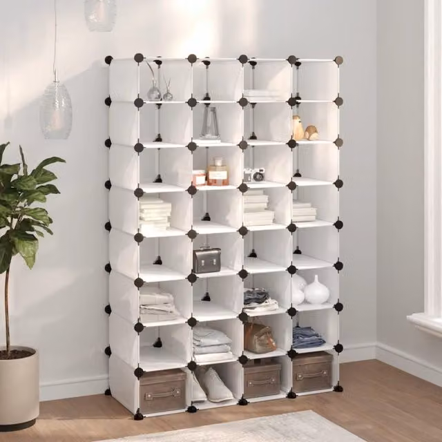 Berkfield Home Transparent Shoe Rack, W/D/H: 93 x 36.5 x 140 cm – 1