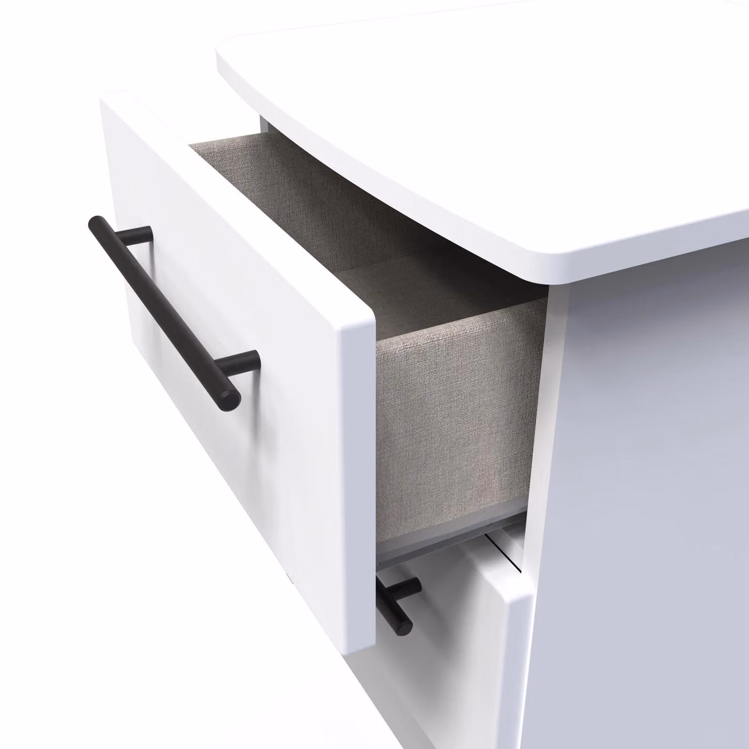 2 U Howard Ready Assembled 2 Drawer Bedside Cabinet in White – 2