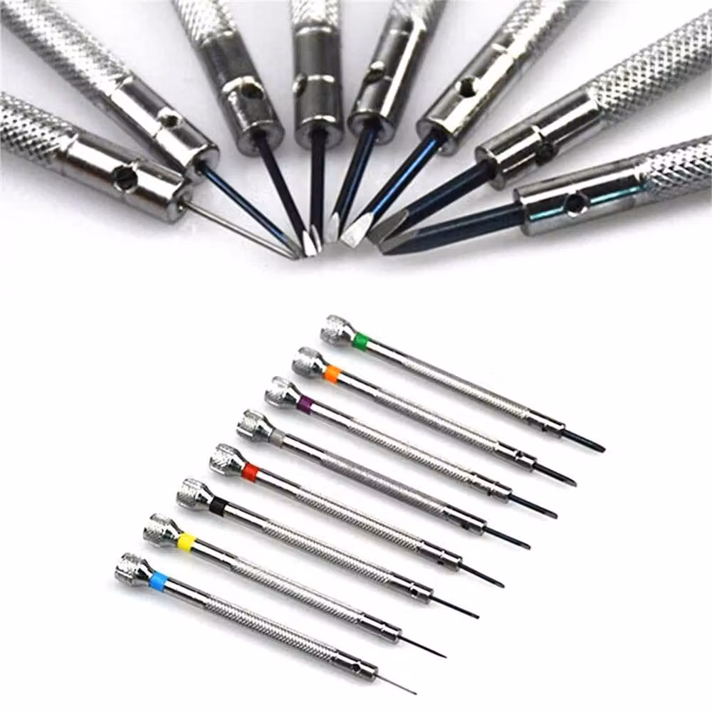 Nordara 13-Piece Slotted Cross Screwdriver Repair Set, Silver, 0.6-2.0mm – 2
