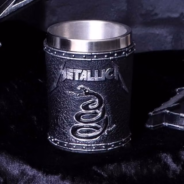 Nemesis Now! Black Metallica The Black Album Shot Glass