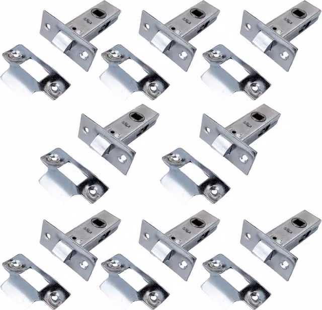 Betley Butterfly Mortice Tubular Door Latch, 63mm, Polished Chrome, Pack of 3