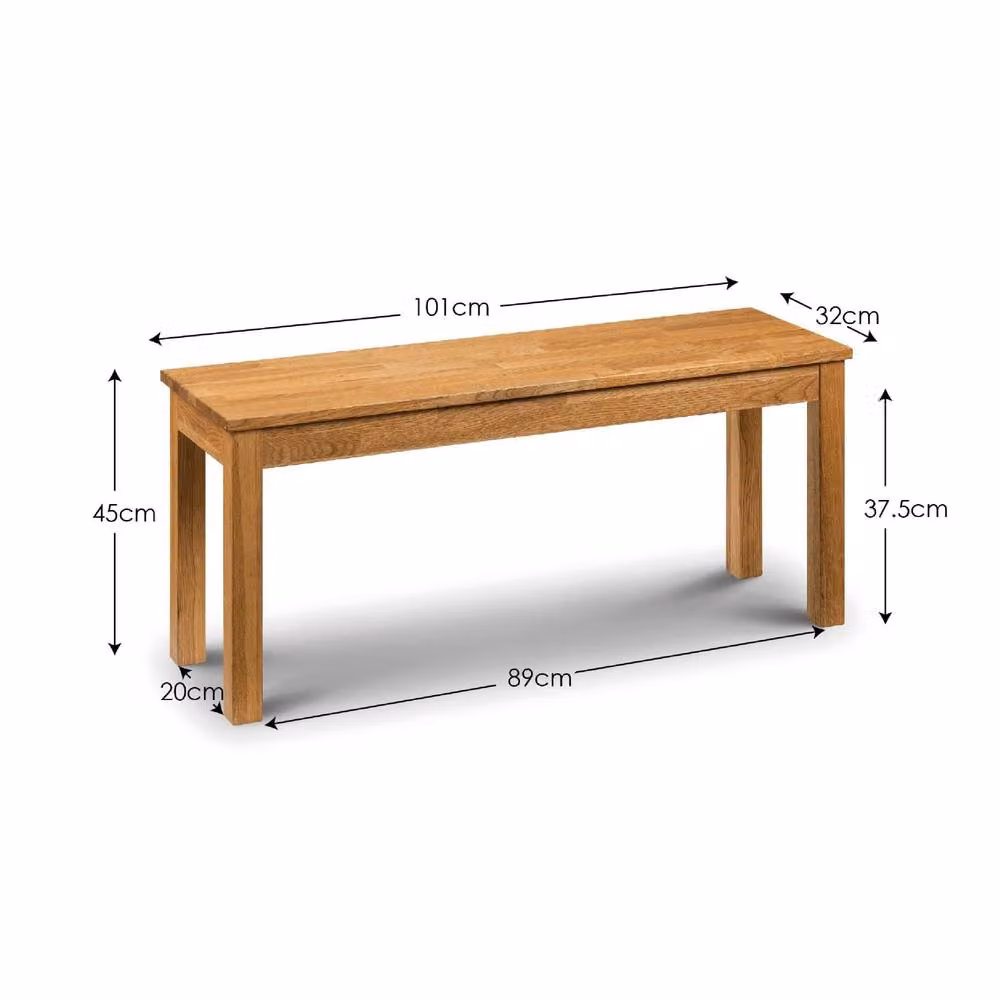 Cheshire Premium Oakridge Wooden Bench in Natural Oak – 3