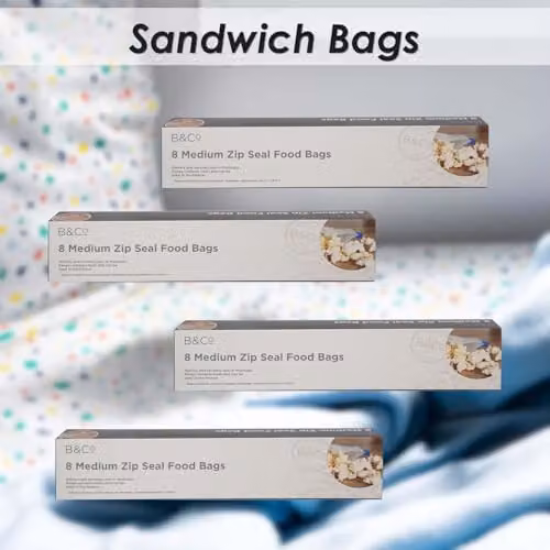 VFM e-Store Airtight and Leakproof Sandwich Bags, Transparent, W: 5 cm, H: 28 cm – 3