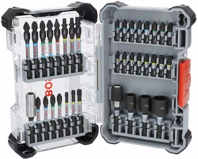 Bosch Pro Impact Screwdriver Bit Set, 36 Piece, Grey – 1
