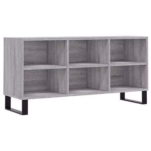 vidaXL Modern Grey TV Cabinet in Engineered Wood W/D/H: 103.5 x 30 x 50 cm