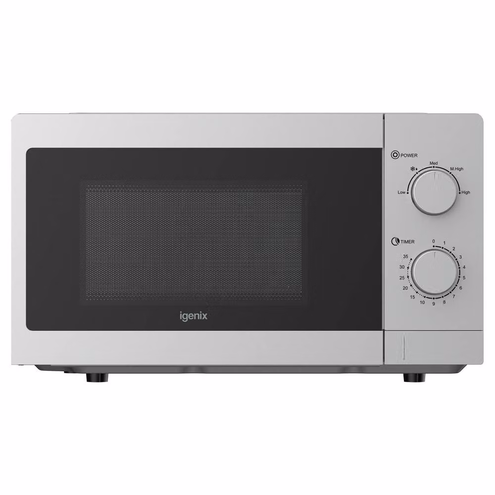 Igenix 20L Solo Manual Microwave 800W in Silver and Black – 3
