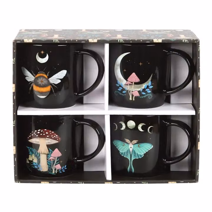 KDMD Dark Forest Set of 4 Mugs in Black – 3