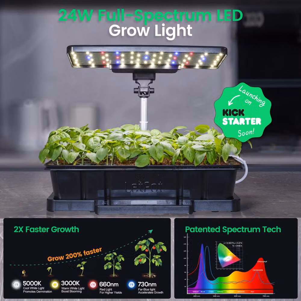 Letpot Smart Seed Starter Kit Indoor Planter in Black – 2