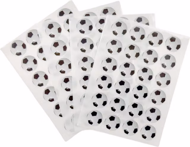 Janrax Pack of 576 White Football 16mm Self-Adhesive Multipurpose Paper Labels for School and Custom Use
