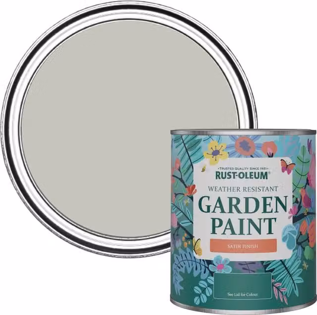 Rust-Oleum Garden Paint in Satin Finish, Grey, 0.75 l