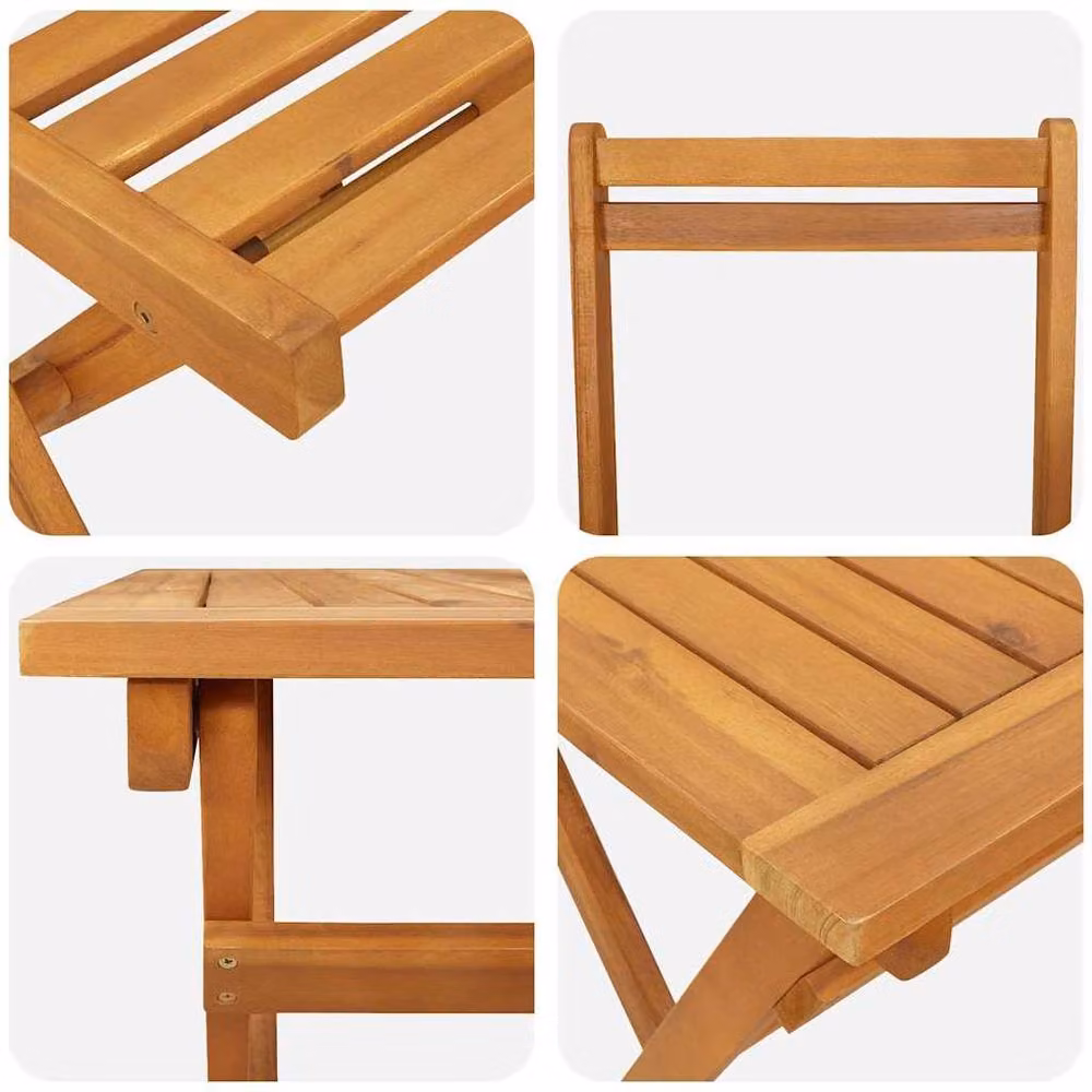 Berkfield Home 7 Piece Solid Acacia Wood Garden Dining Set in Brown – 5