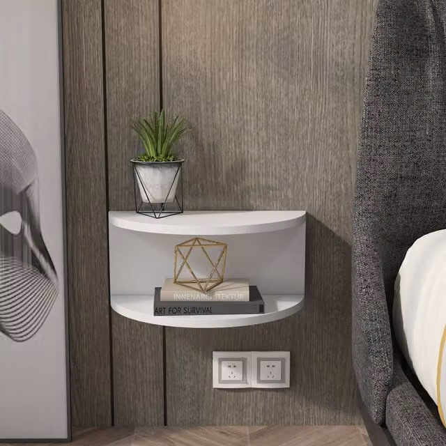 Decorotika Bella Floating Nightstand in White