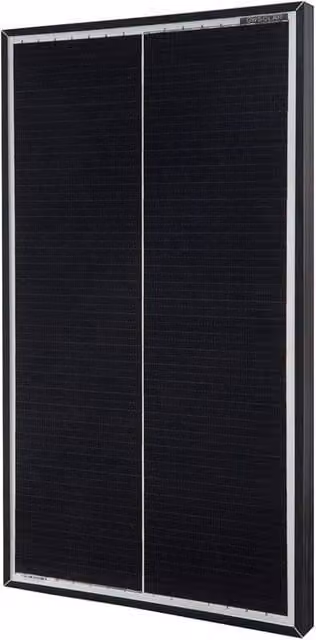 GWSOLAR 24W Monocrystalline PERC Compact Solar Panel for 24V Battery, Black