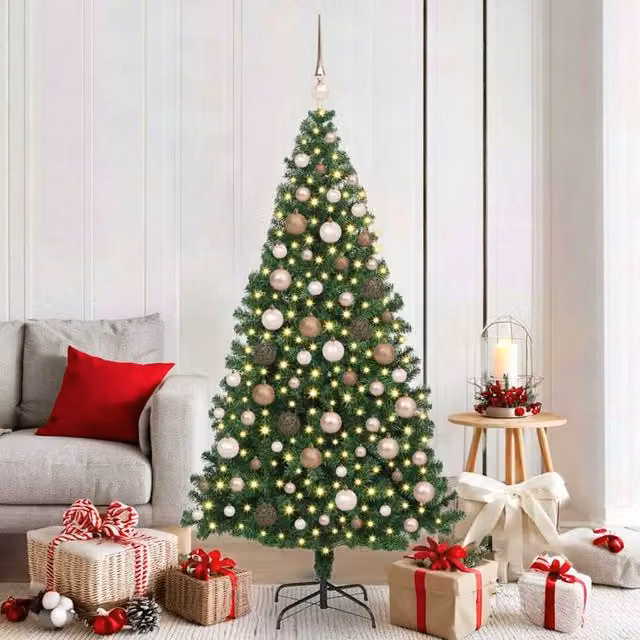 Berkfield Home Artificial Christmas Tree with 300 LEDs in Green, Height: 180 cm – 1