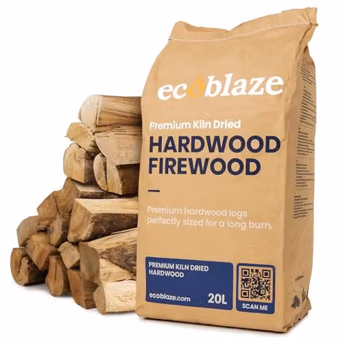 Ecoblaze Premium Kiln Dried Birch Hardwood Logs, 9 kg – 1
