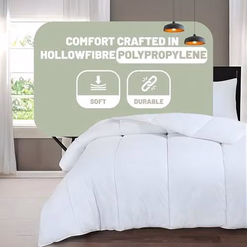 SleepyNights 7.5 Tog Single Hollowfibre Duvet, White, W: 135 cm, L: 200 cm – 2