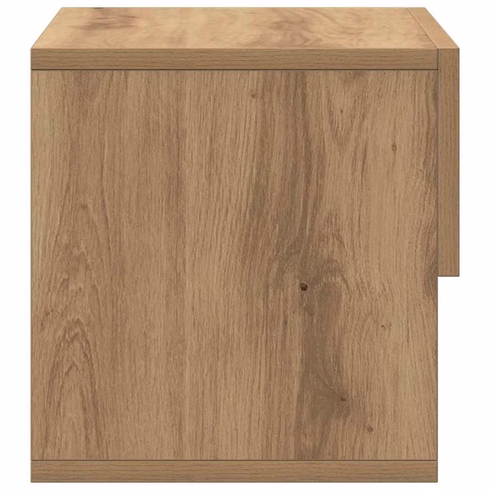 Berkfield Home Artisan Oak Wall-mounted Bedside Cabinet, Brown, W/D/H: 29.5 x 30.0 x 46.0 cm – 4