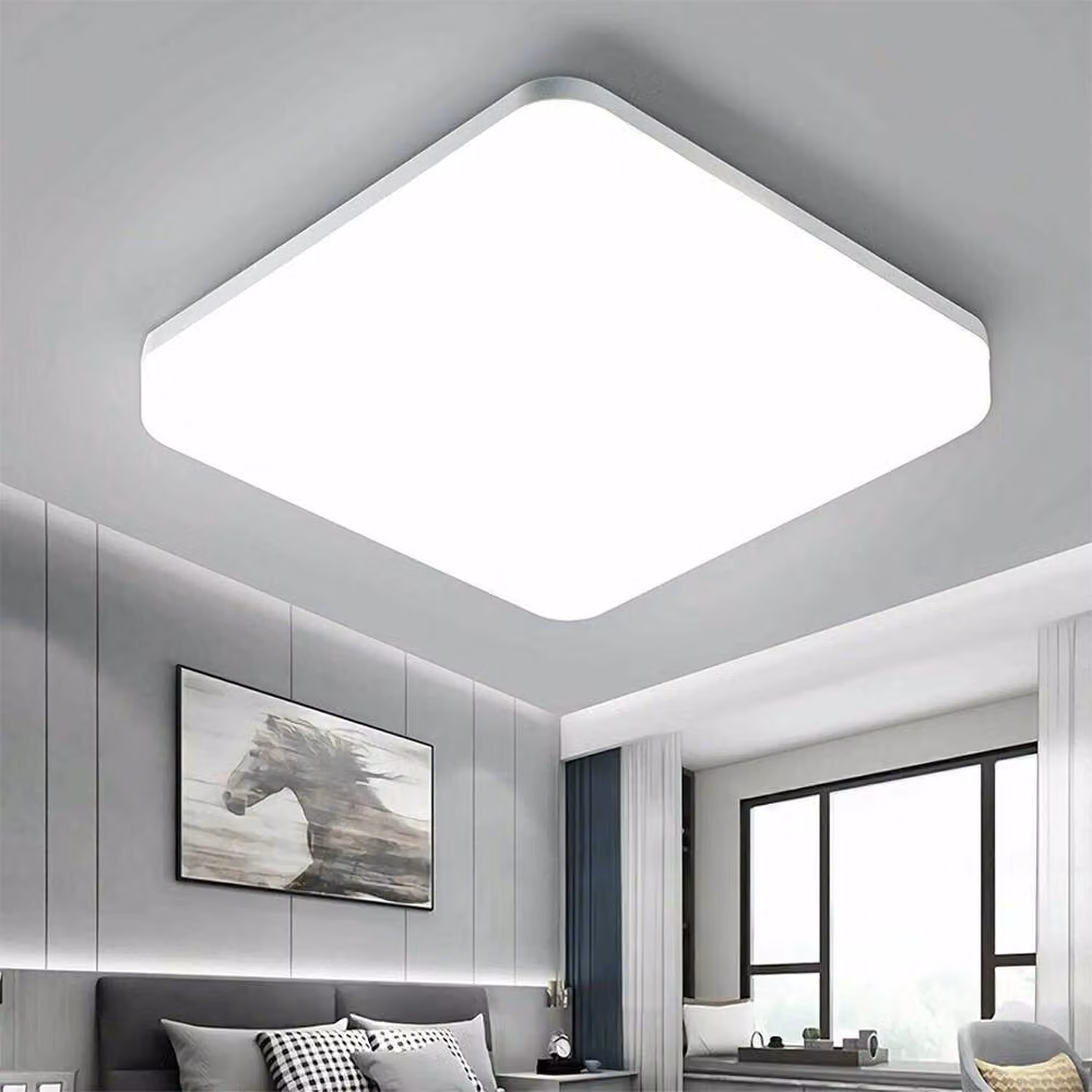 FLAVORA Modern LED Square Ceiling Panel Light in White – 5