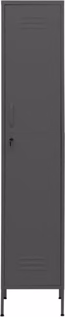 Berkfield Home Anthracite Steel Locker Cabinet with Internal Shelves and Lock, W/D/H: 35 x 46 x 180 cm – 1