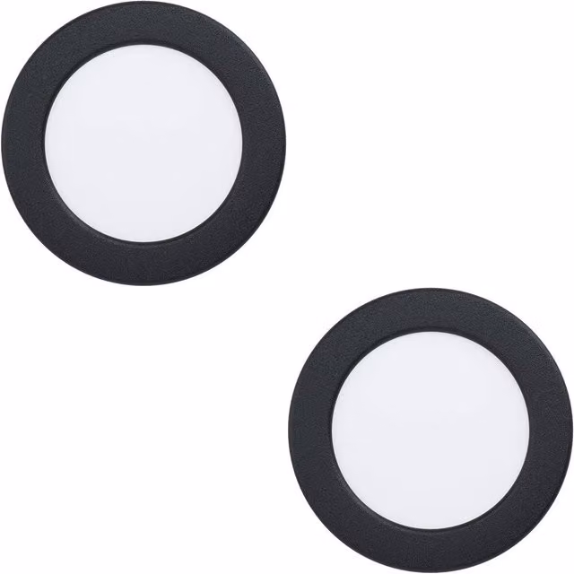 Loops 2 Pack Black Modern LED Ceiling Spotlight with Bulbs Included
