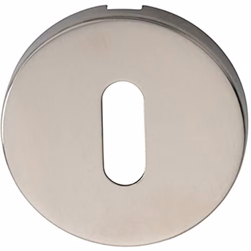 Loops 52mm Standard Lock Profile Open Escutcheon with Concealed Fix in Silver Stainless Steel
