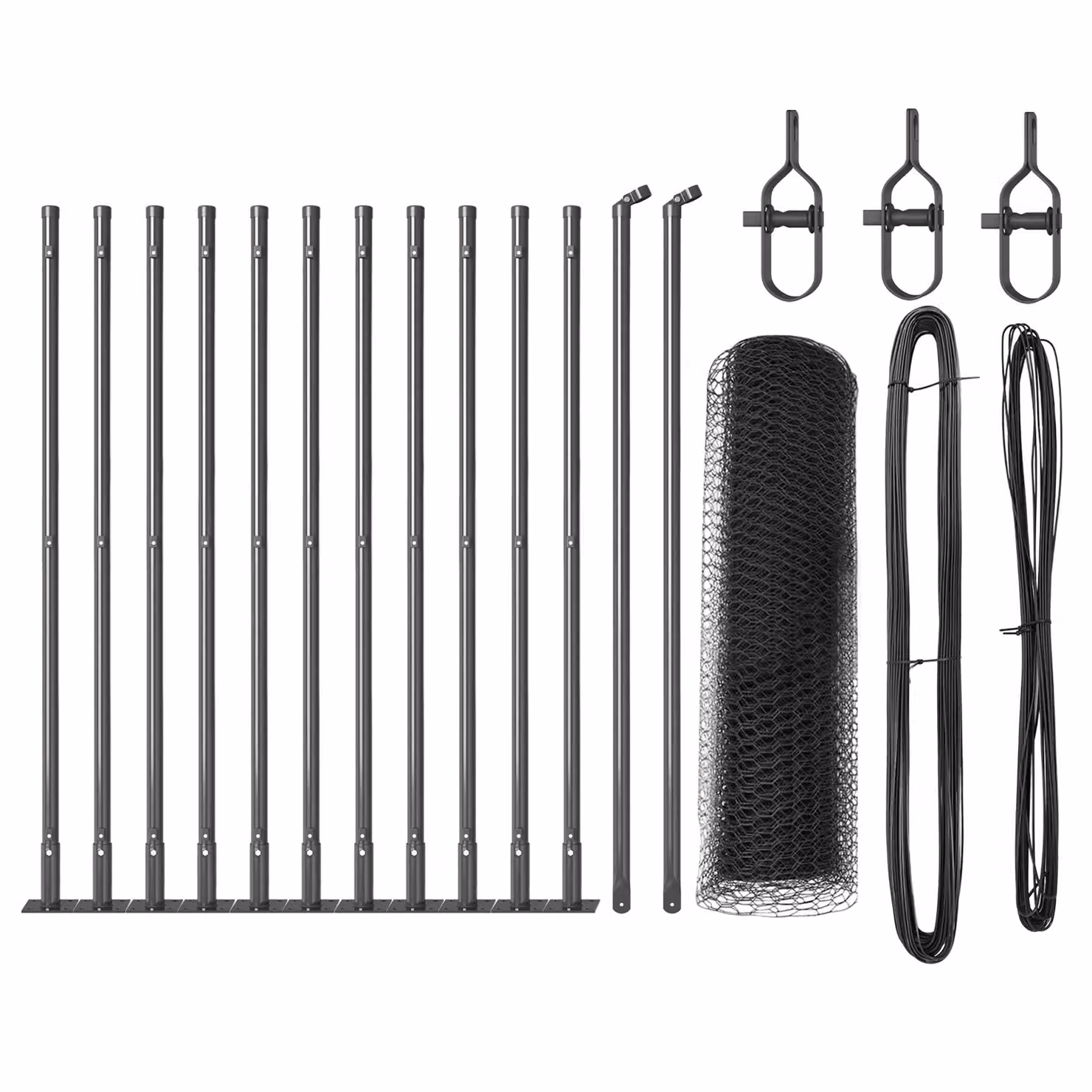 Berkfield Home Grey Steel Hexagon Fence, H: 40 cm x W: 25 m – 2