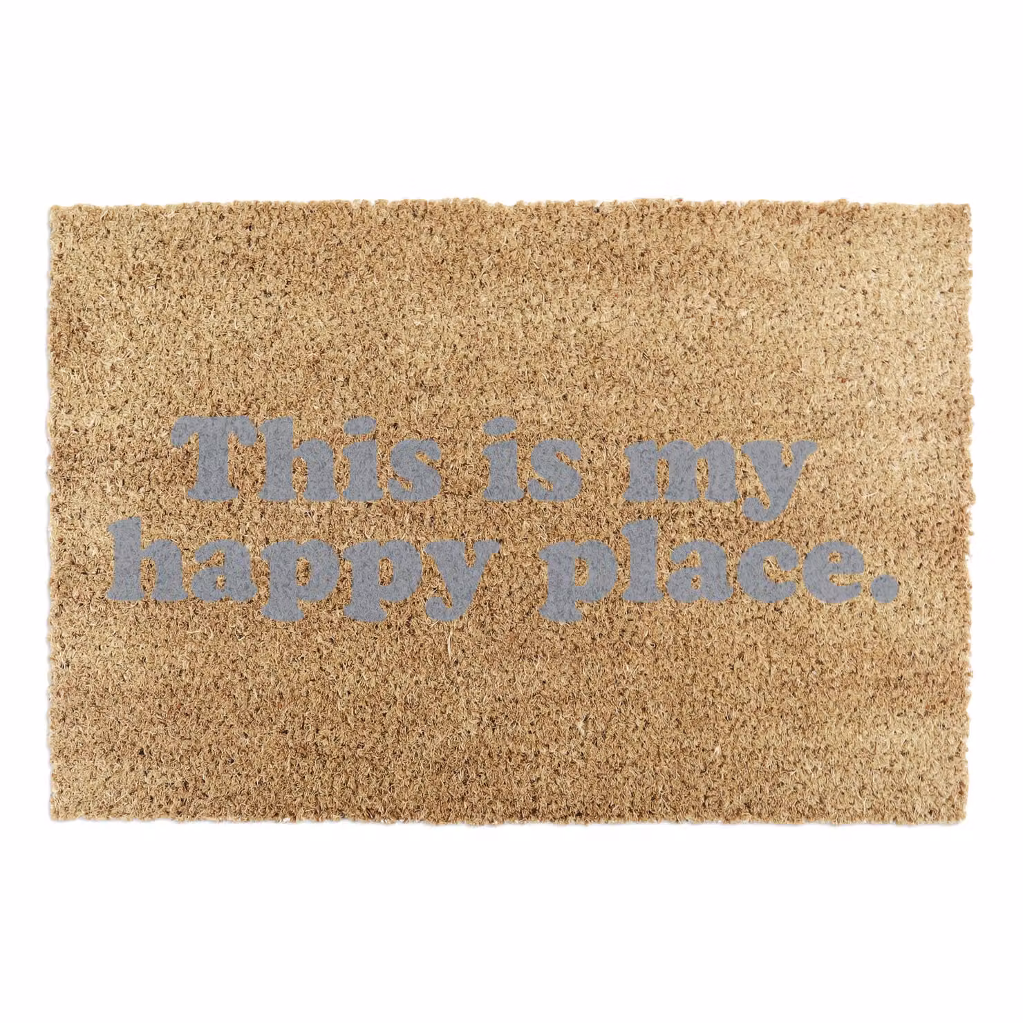 Artsy Mats Grey This Is My Happy Place Doormat, W: 60 cm, D: 40 cm – 3