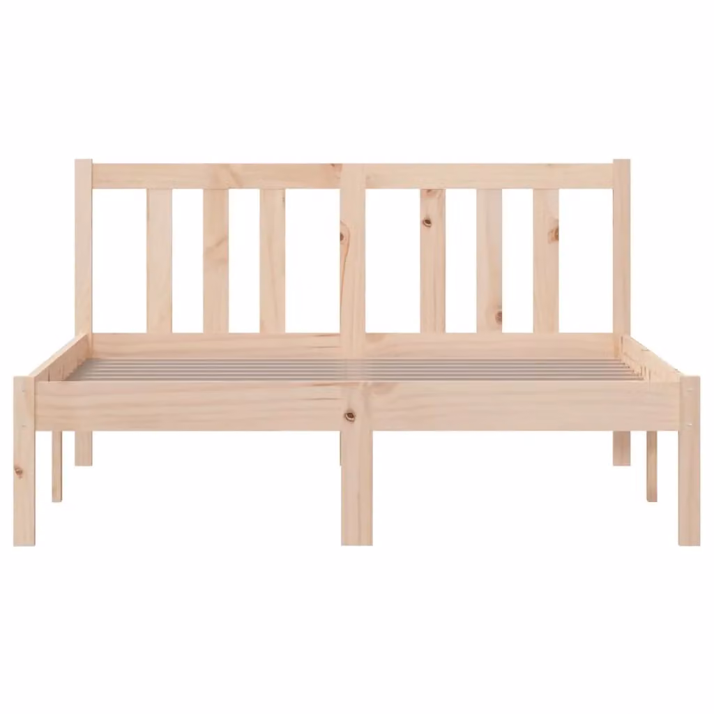 Berkfield Home Solid Wood Pine Bed Frame in Brown, W/D/H: 120 x 200 cm