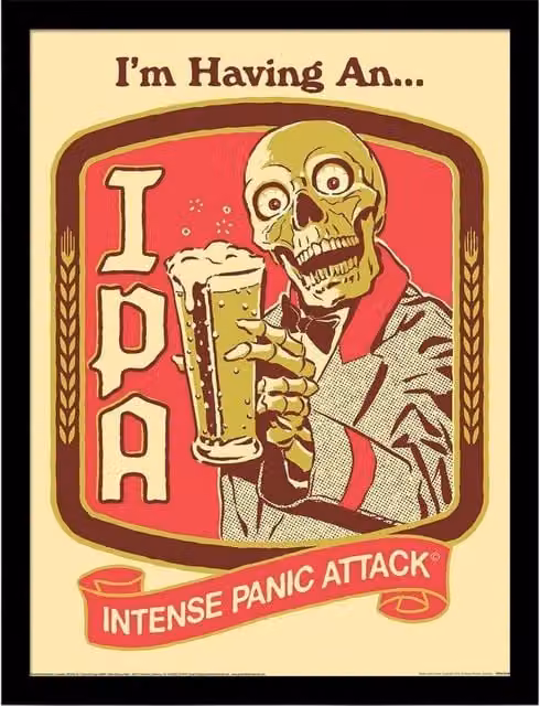 Steven Rhodes IPA Multicolour Framed Graphic Paper Poster