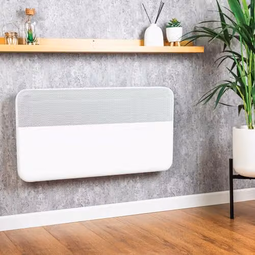 TCP 2000W White Convection Panel Heater with Digital Thermostat and Timer, Wall Mounted or Freestanding – 2