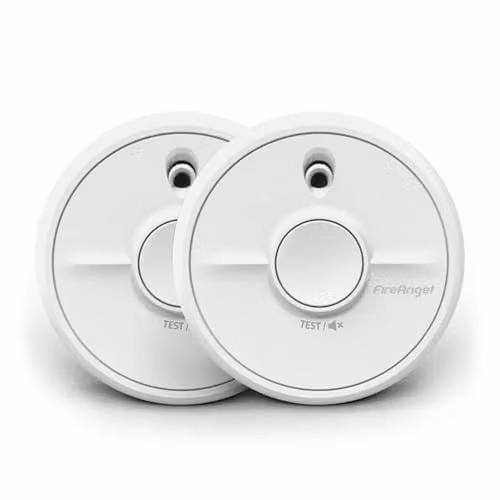 FireAngel Twin Pack White Battery Powered Optical Smoke Alarms