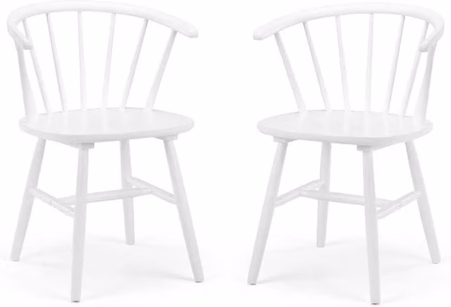 Cheshire Bellano Premium White Scandinavian Dining Chairs with Armrests - Set of 2 – 1