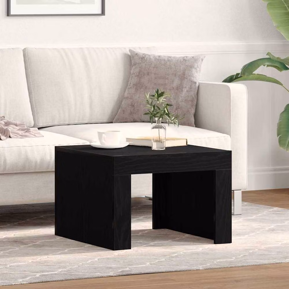 Berkfield Home Modern Square Coffee Table in Black Oak, W/D/H: 50 x 50 x 35 cm – 2