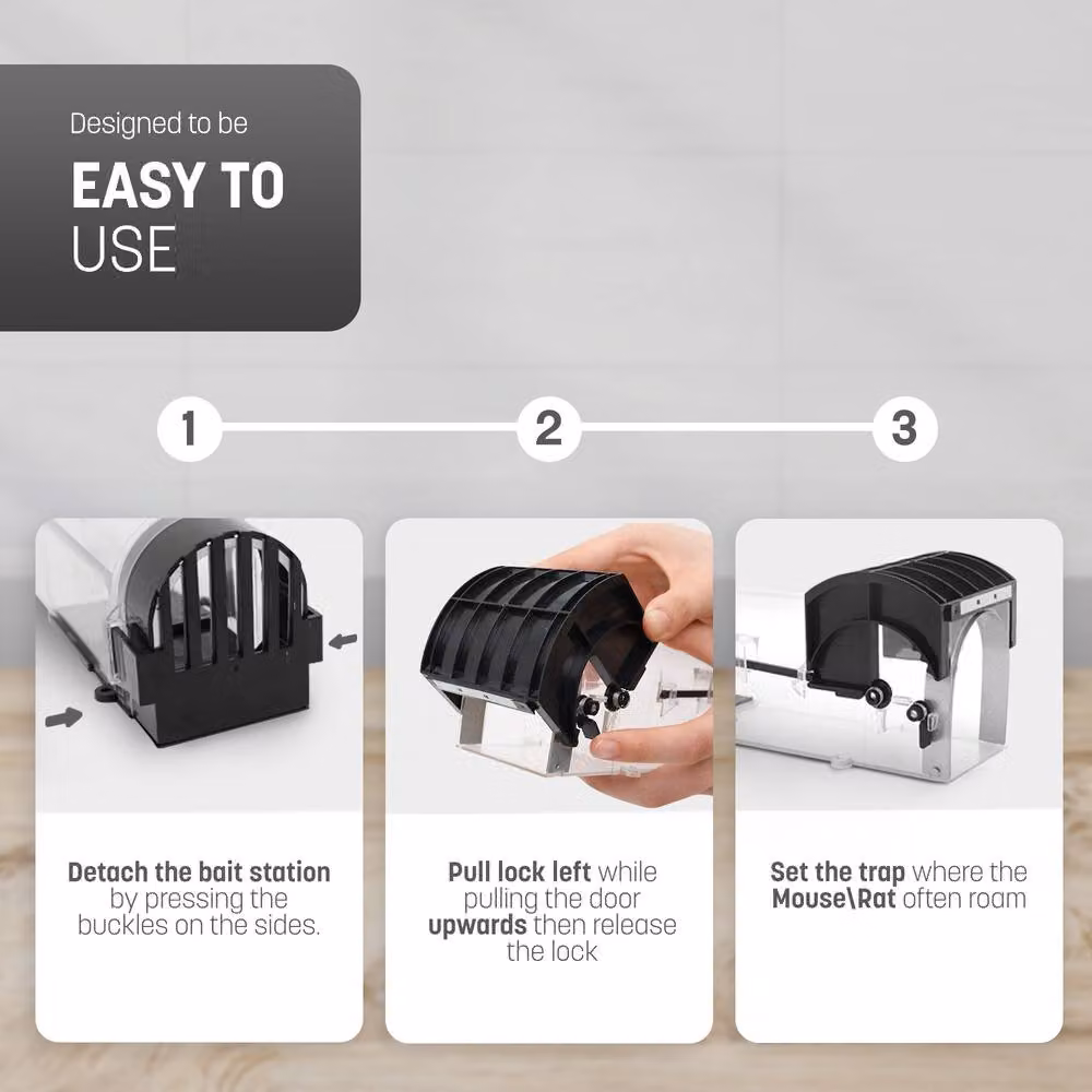 Keplin Humane Mouse Trap, Black, 1 Pack – 4