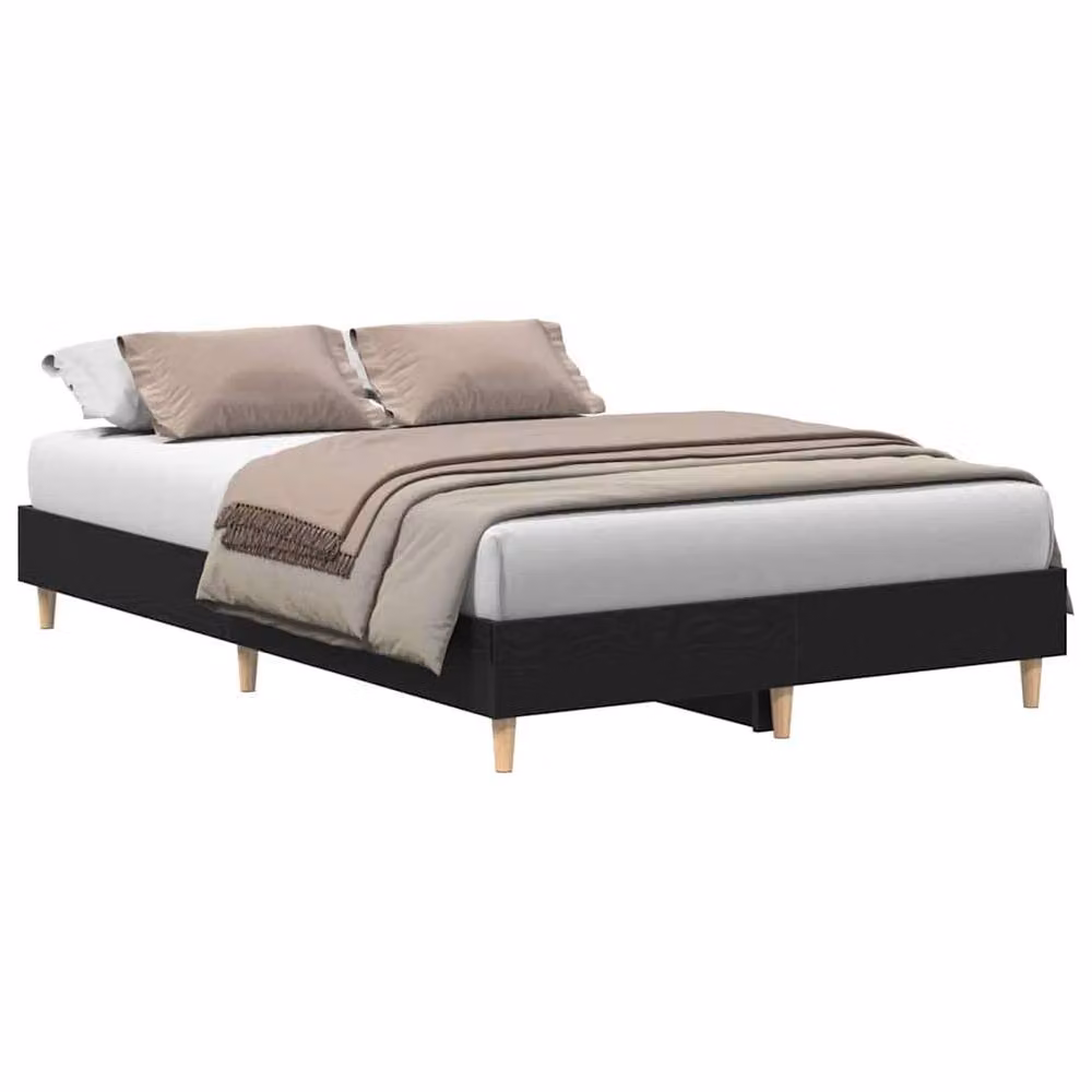 Berkfield Home Modern Bed Frame in Black Oak – 3