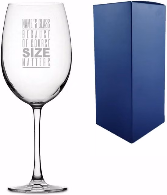 Uniqueful Personalised Giant Wine Glass in Clear Glass – 1