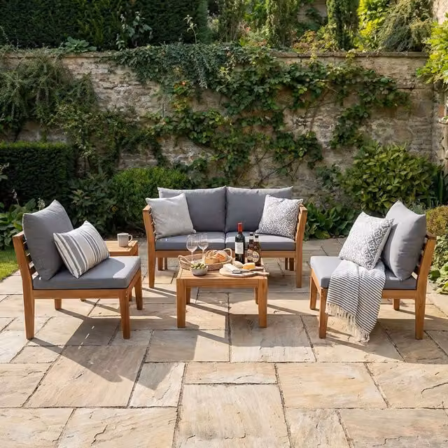 Malay Harper Multifunctional Set in Grey Acacia Wood