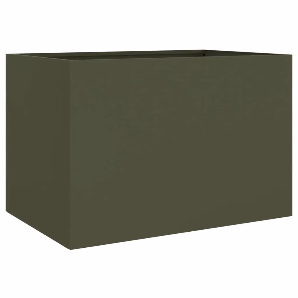 Berkfield Home Steel Planter Tub in Green, W: 62 cm, D: 47 cm, H: 46 cm – 2
