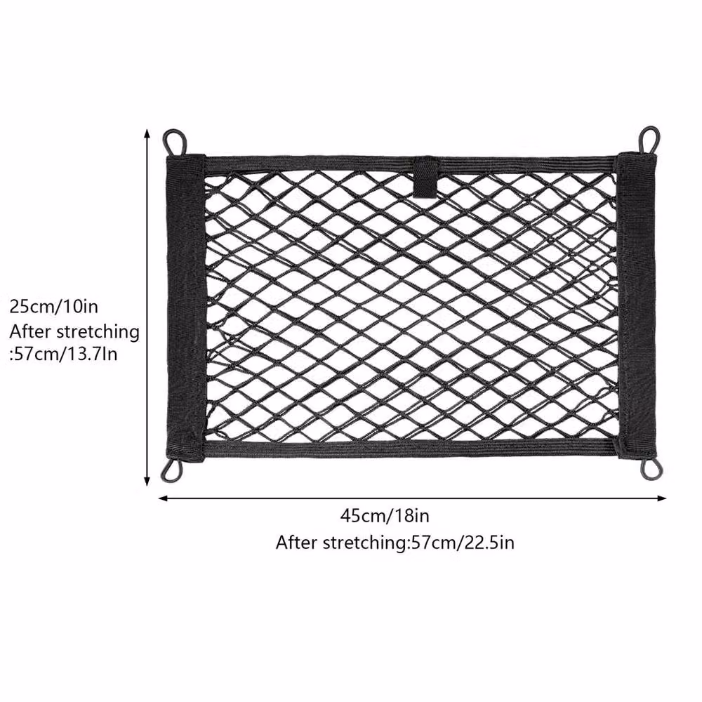 Nordara 4x Camper Van Storage Net Pocket Organiser Holder for VW T4 T5 T6, Black – 2