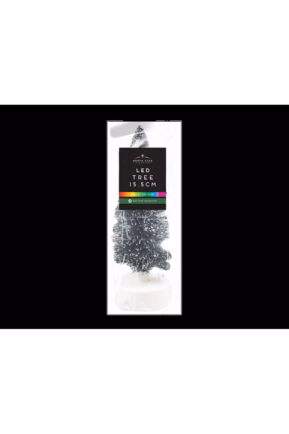 KDMD Grey Fibre Optic Tabletop Christmas Tree 3 Pack, Height: 15.5 cm – 2