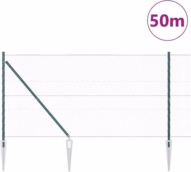 Berkfield Home Green Steel Hexagon Fence – 1