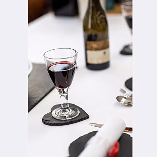 Selbrae House Heart Slate Coasters, Set of 4, Black/Grey – 6