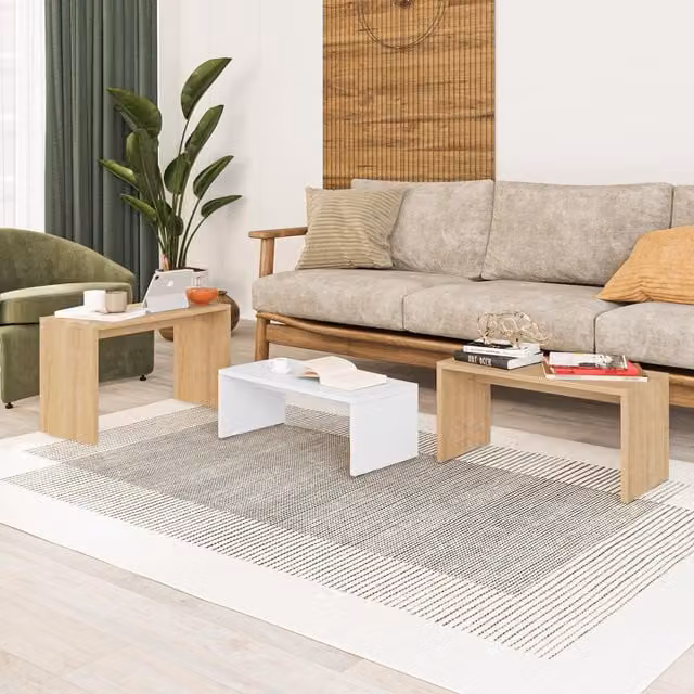 FWStyle Nest of 3 Tables in Natural Oak