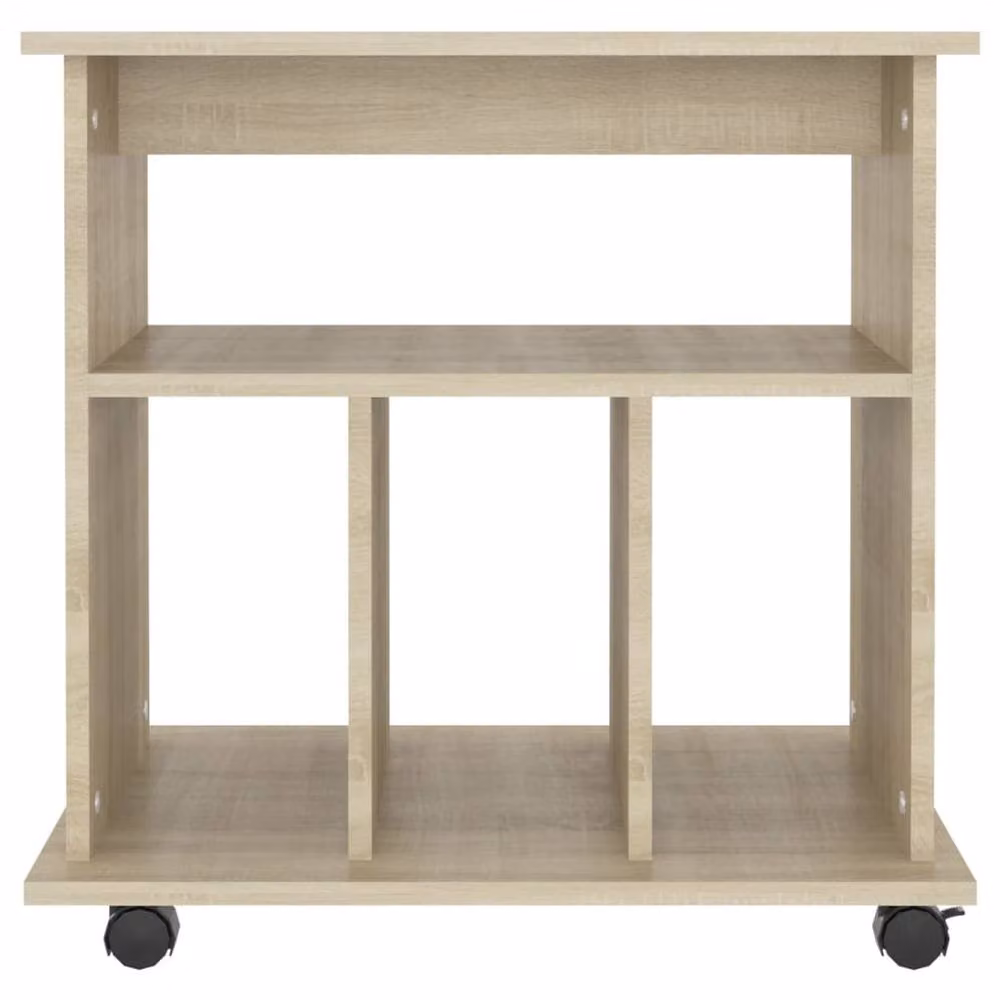 Berkfield Home Rolling Cabinet in Light Oak Sonoma Oak, W/D/H: 60 x 45 x 60 cm – 3
