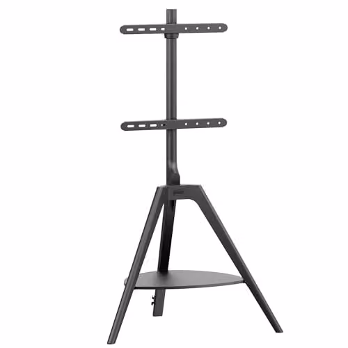Ttap Tripod TV Stand with Shelf for up to 65 inch TVs, Black – 2