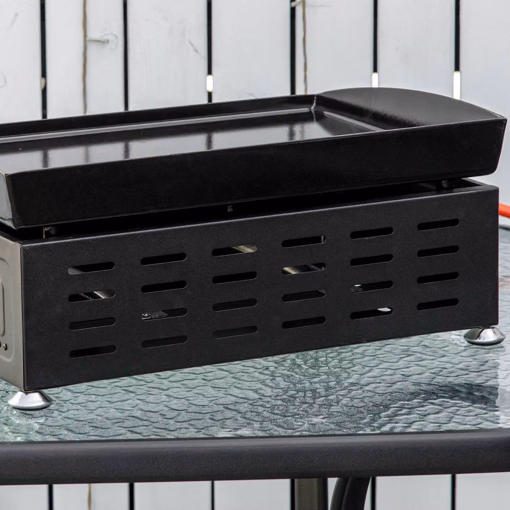 Rolipo 2 Burner Tabletop Gas Plancha Grill, 5kW, Black – 8