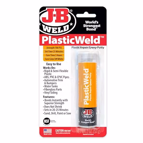 JB Weld 8237UK JB8237 Rapid-Setting Multi-Purpose Reinforced Epoxy Putty, White, 57 g