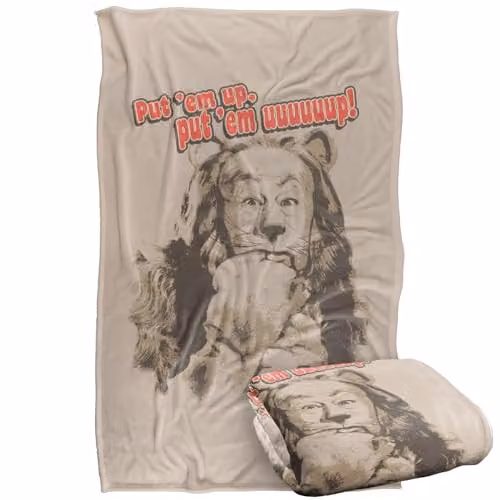 Warner Bros. The Wizard Of Oz Put Em Up Silky Touch Super Soft Fleece Throw Blanket, Multicolour, W: 91.44 cm, H: 147 cm – 1