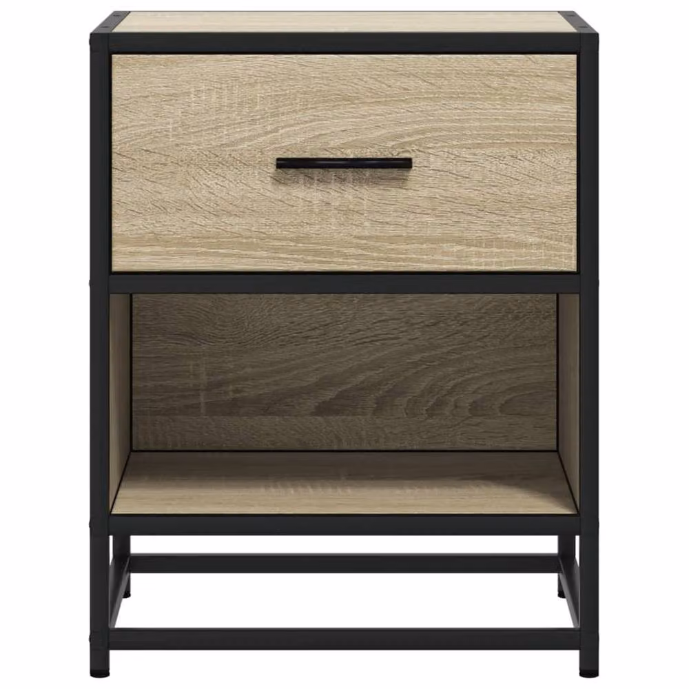 Berkfield Home Decorative Bedside Cabinet in Sonoma Oak, Light Tan, W/D/H: 40 x 31 x 50 cm – 5