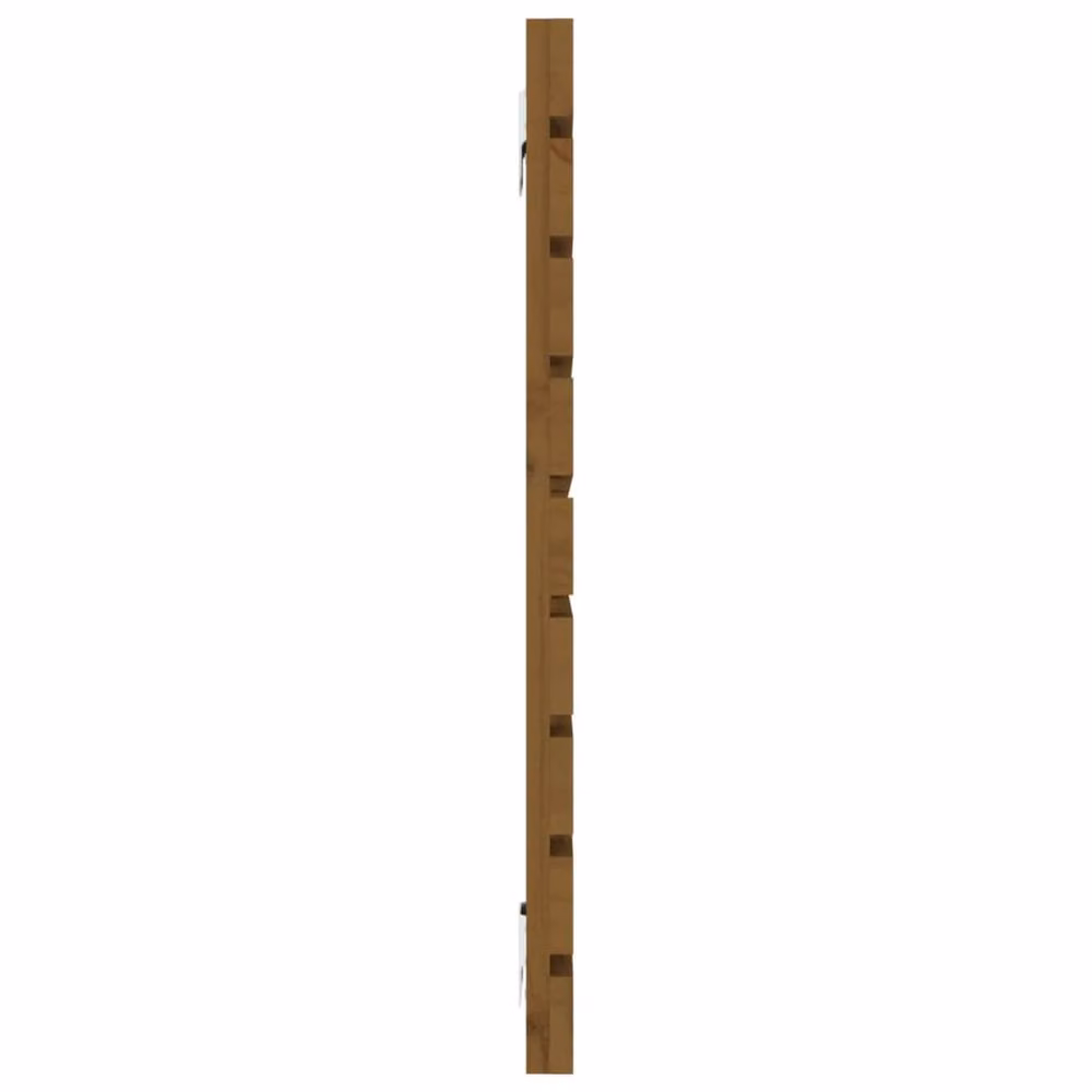 Berkfield Home Rustic Solid Wood Pine Wall Headboard in Honey Brown, W: 146 cm, D: 3 cm, H: 63 cm – 4